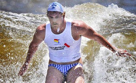 Crest of a wave: Cudgen’s Jarrod Cain finished second in the open ironman at the NSW Country carnival. Crest of a wave: Cudgen’s Jarrod Cain finished second in the open ironman at the NSW Country carnival.
